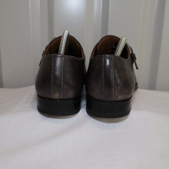 Magnanni Men's Marco Single Monk Strap Loafer Dress Shoe Gray Size 8.5M Leather - Picture 4 of 10